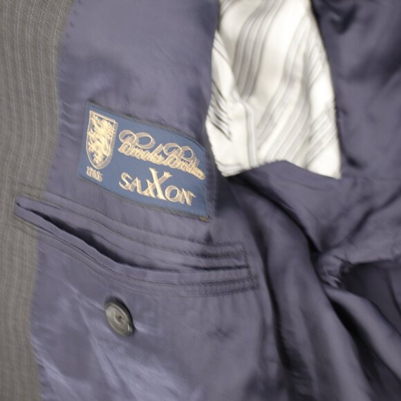Brooks brothers sport coat men's 42R 1818 madison Saxxon wool striped gray - Picture 13 of 16